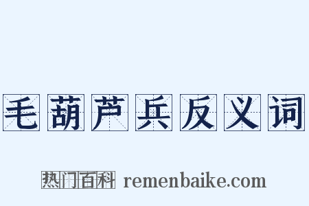 毛葫芦兵反义词是什么意思的图片